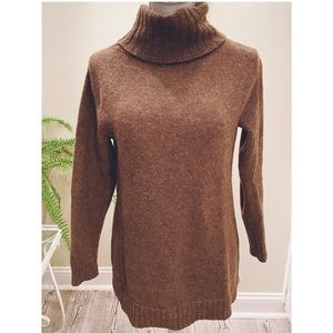 Eileen Fisher Alpaca Wool Brown Turtleneck Sweater